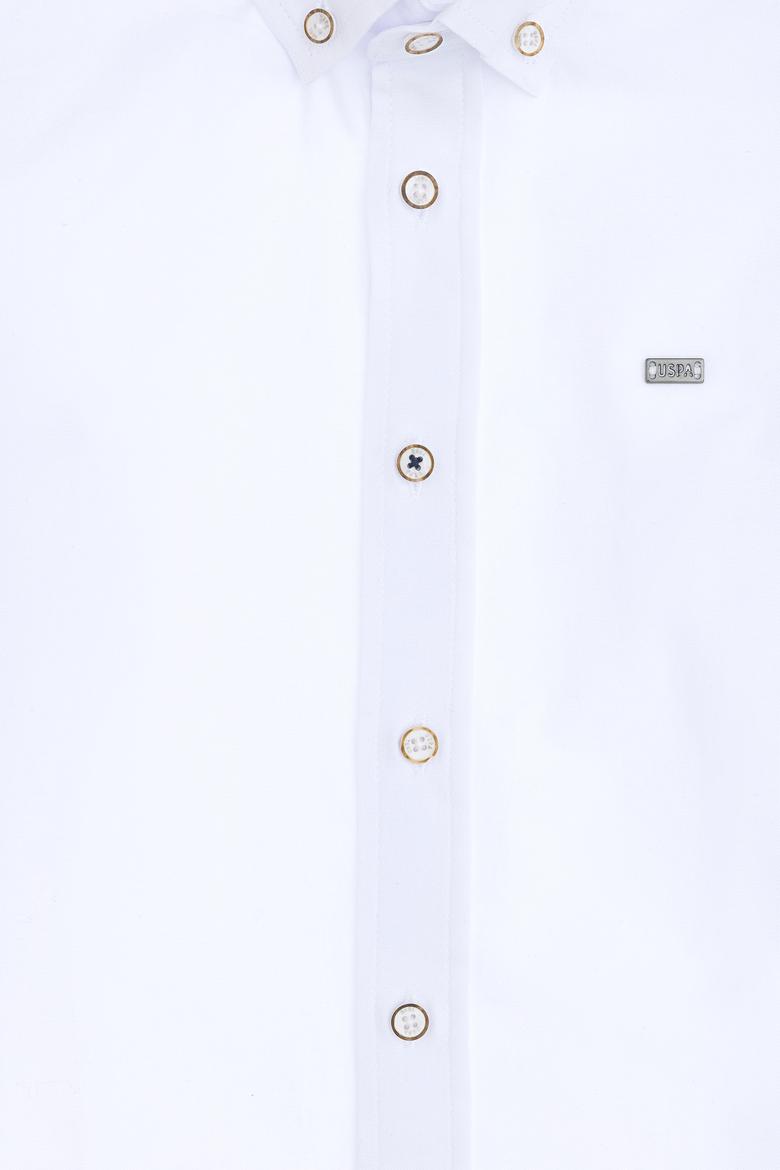 Erkek Çocuk Beyaz Uzun Kollu Basic Gömlek - 50298019009