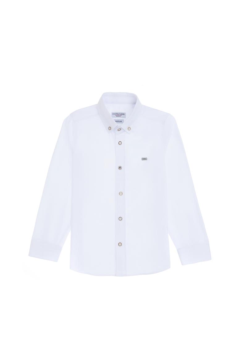 Erkek Çocuk Beyaz Uzun Kollu Basic Gömlek - 50298019009
