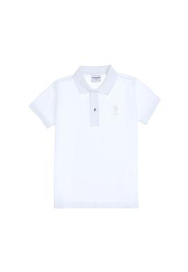 Erkek Çocuk Beyaz Basic Polo Yaka Tişört - 50298049044