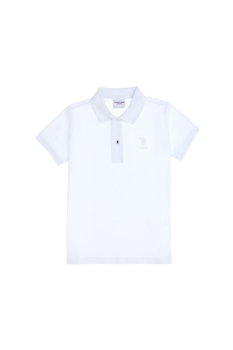 Erkek Çocuk Beyaz Basic Polo Yaka Tişört - 50298049044
