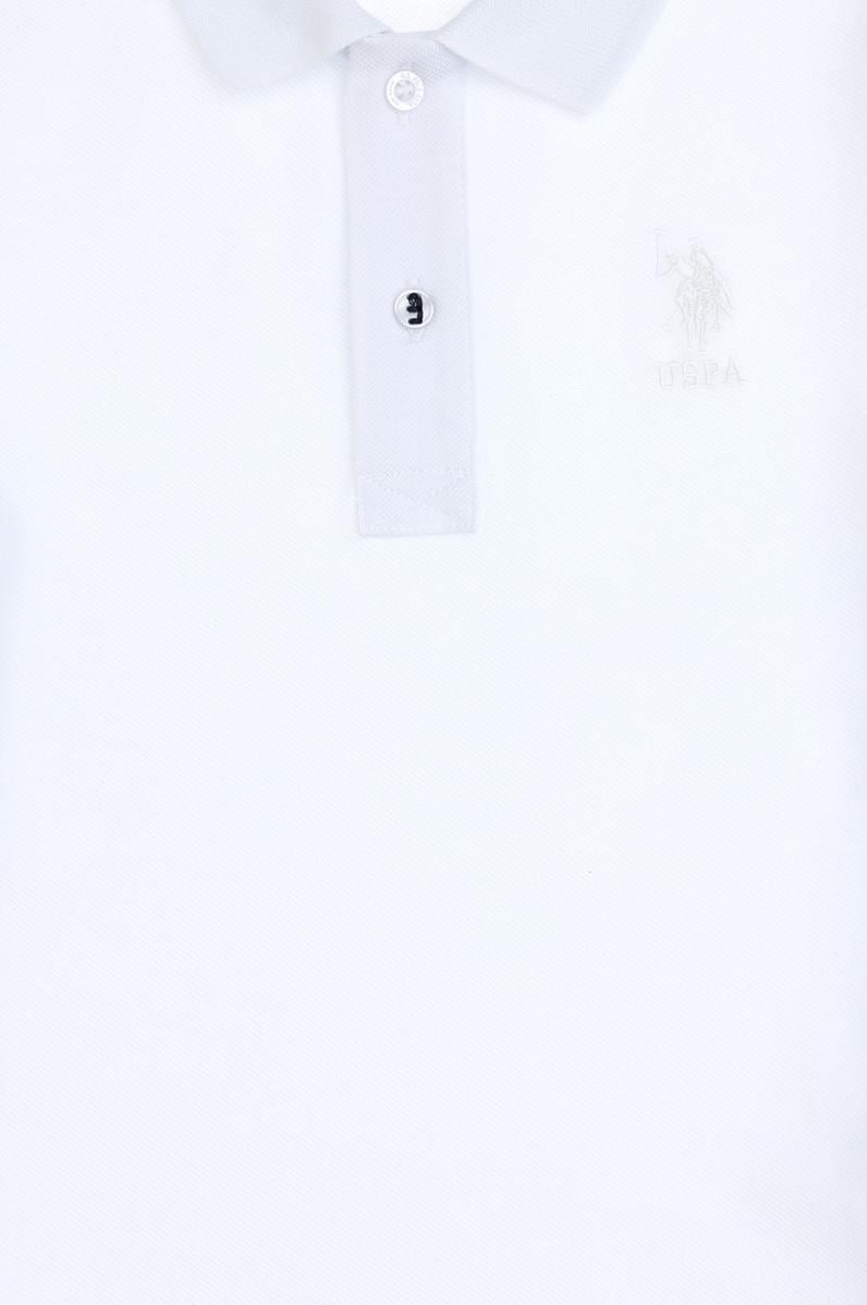 Erkek Çocuk Beyaz Basic Polo Yaka Tişört