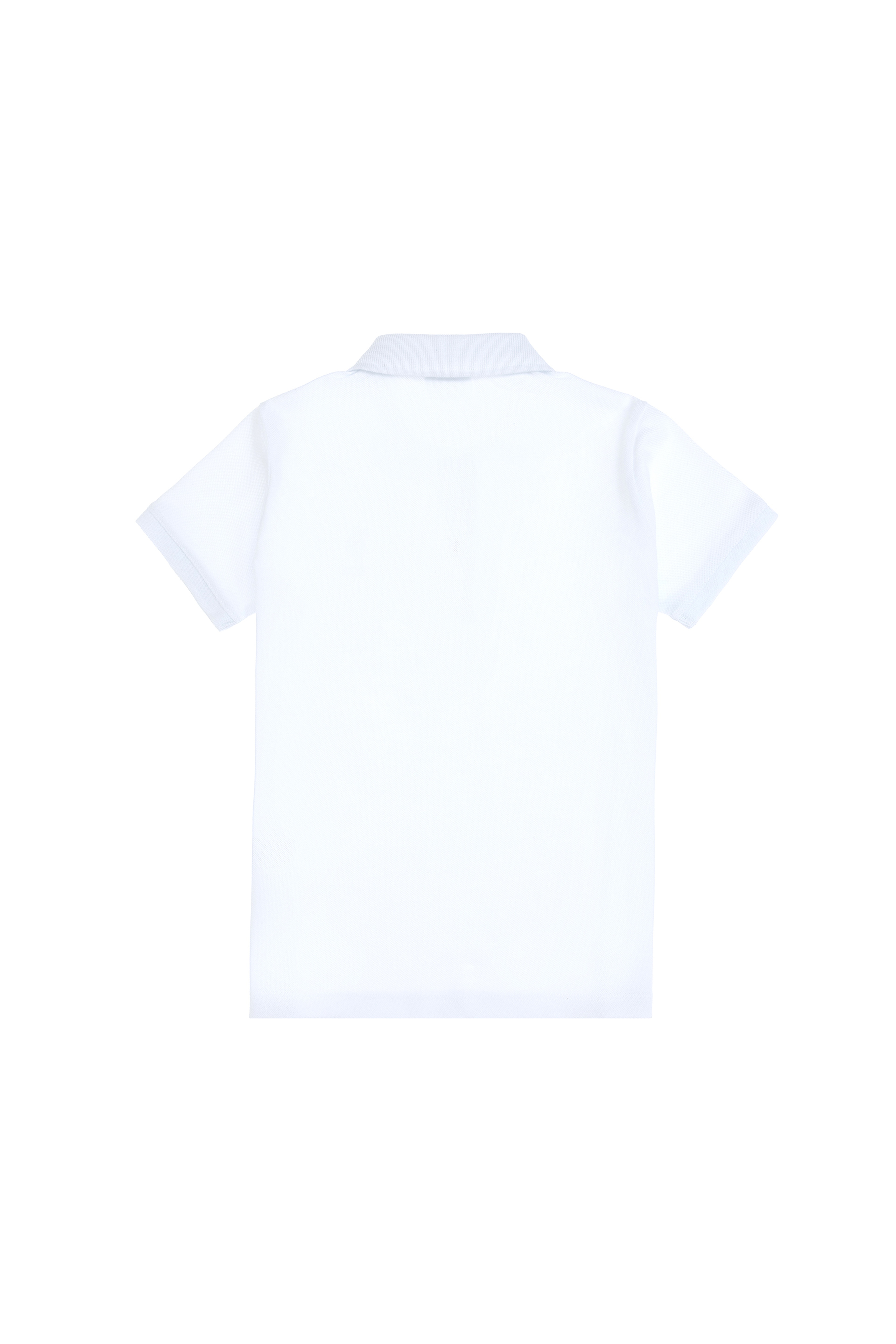Erkek Çocuk Beyaz Basic Polo Yaka Tişört - Image 3