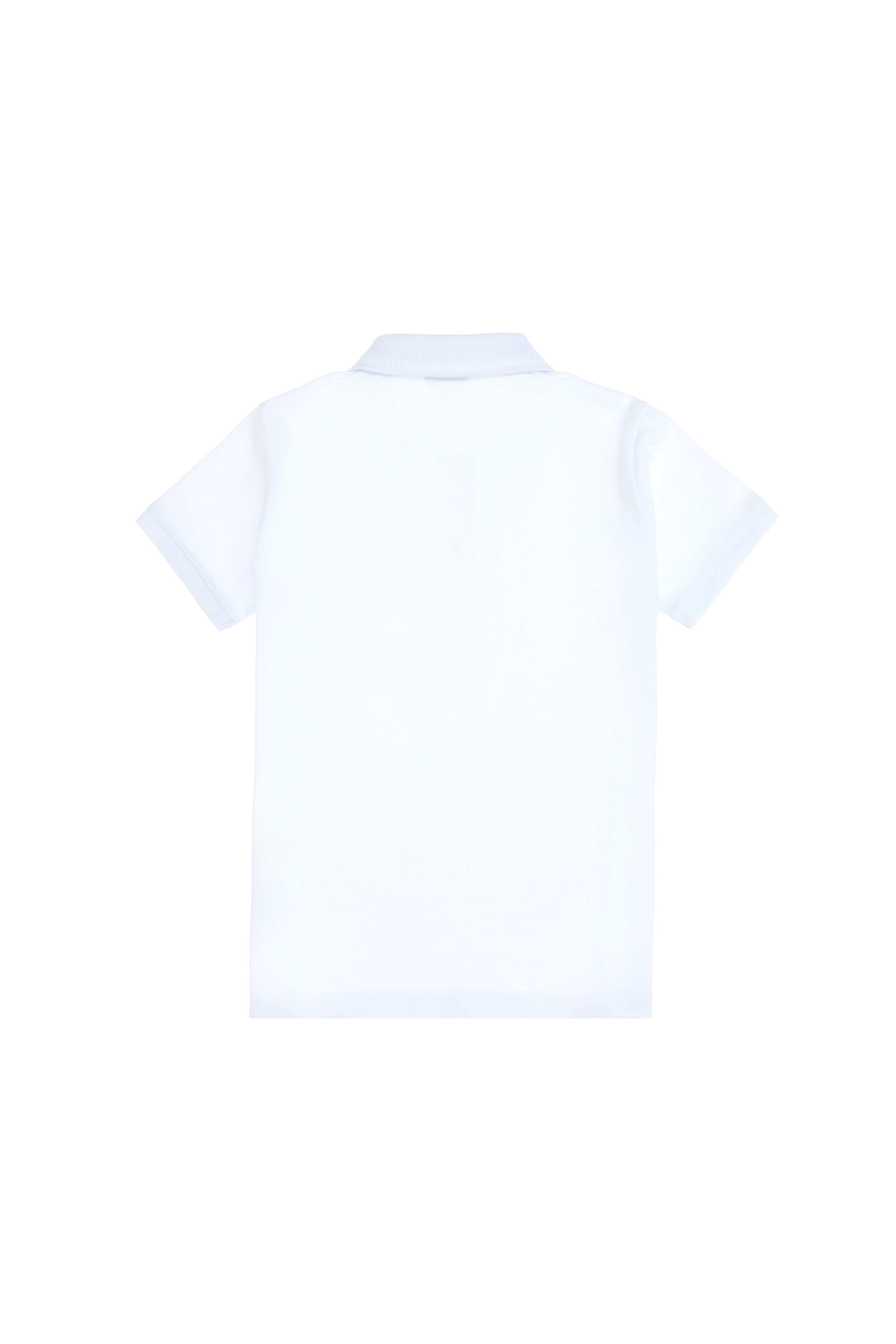 Erkek Çocuk Beyaz Basic Polo Yaka Tişört