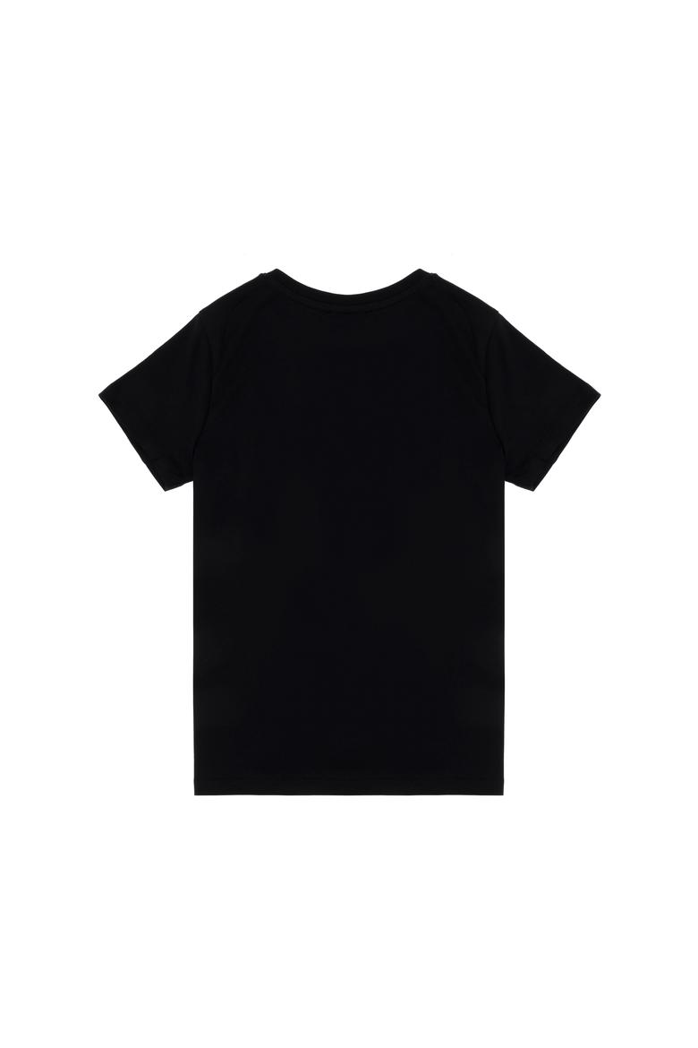 Erkek Çocuk Siyah Basic Bisiklet Yaka Tişört - 50298048015