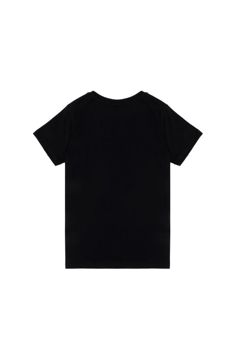 Erkek Çocuk Siyah Basic Bisiklet Yaka Tişört