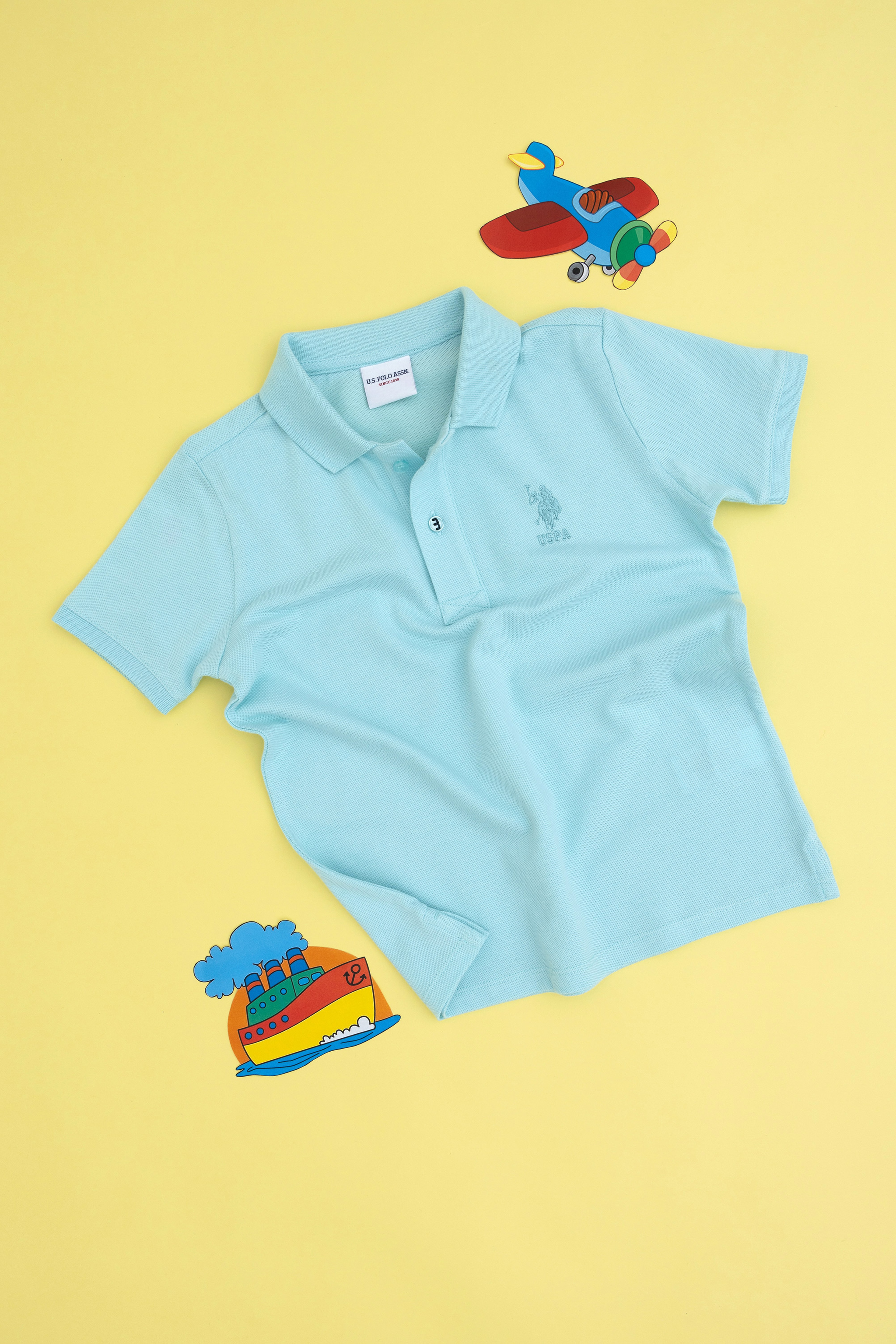 Erkek Çocuk Aqua Basic Polo Yaka Tişört