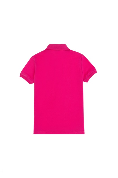 Kız Çocuk Fuşya Polo Yaka Basic Tişört
