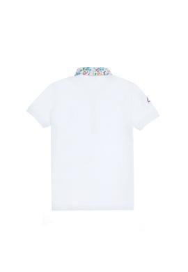 Kız Çocuk Beyaz Polo Yaka Basic Tişört - 50298192009