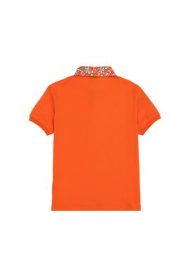 Kız Çocuk Nar Çiçeği Polo Yaka Basic Tişört - 50298192048