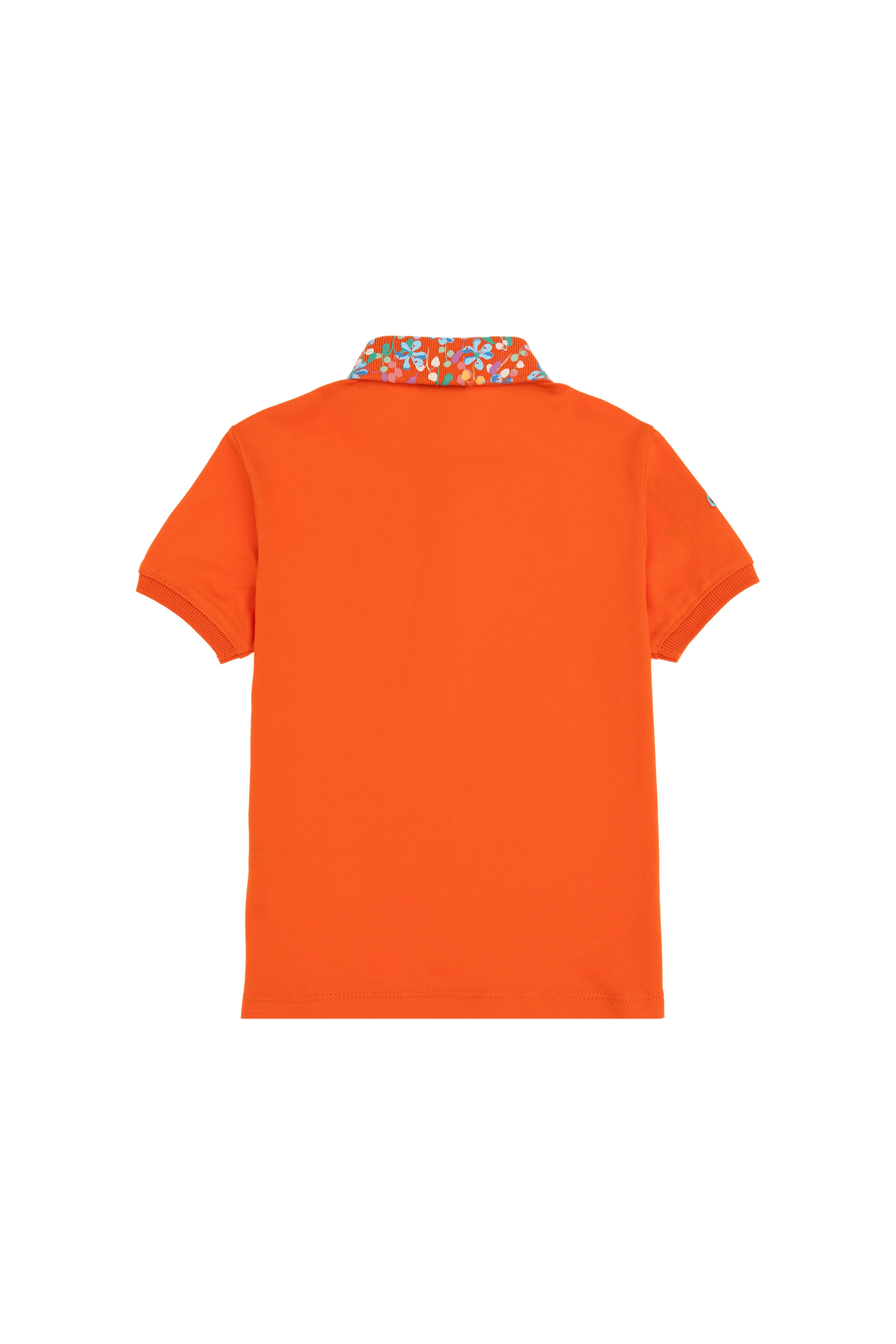 Kız Çocuk Nar Çiçeği Polo Yaka Basic Tişört