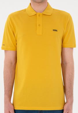 Erkek Regular Fit Polo Yaka Safran Basic Tişört - 50284641279