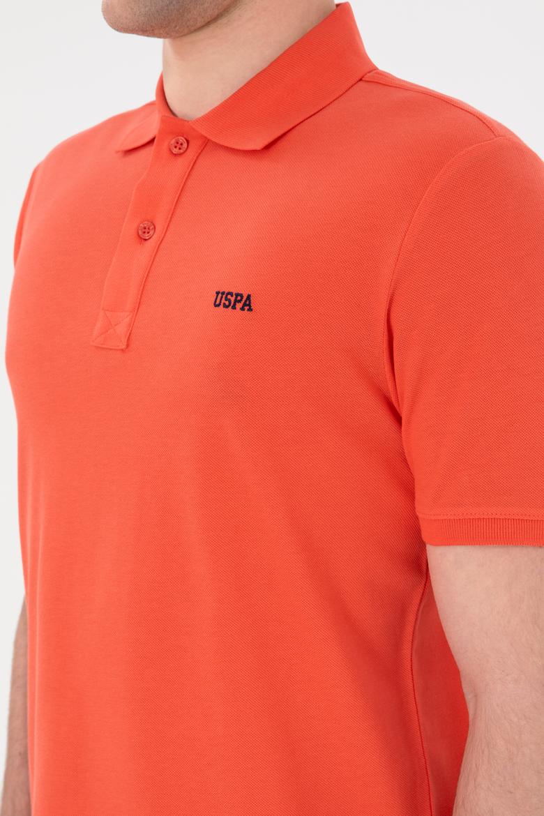 Erkek Regular Fit Polo Yaka Nar Çiçeği Basic Tişört - 50284641289