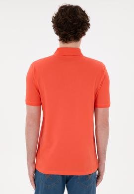 Erkek Regular Fit Polo Yaka Nar Çiçeği Basic Tişört - 50284641289