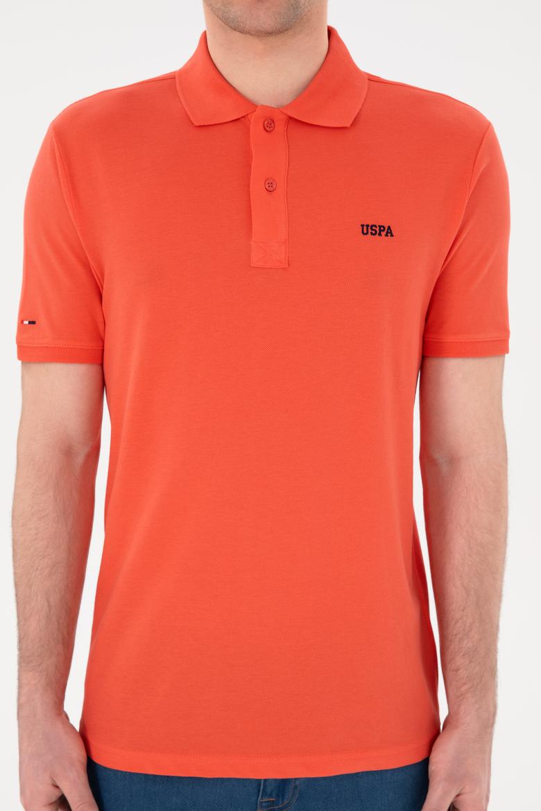 Erkek Regular Fit Polo Yaka Nar Çiçeği Basic Tişört - 50284641289