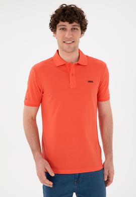 Erkek Regular Fit Polo Yaka Nar Çiçeği Basic Tişört - 50284641289