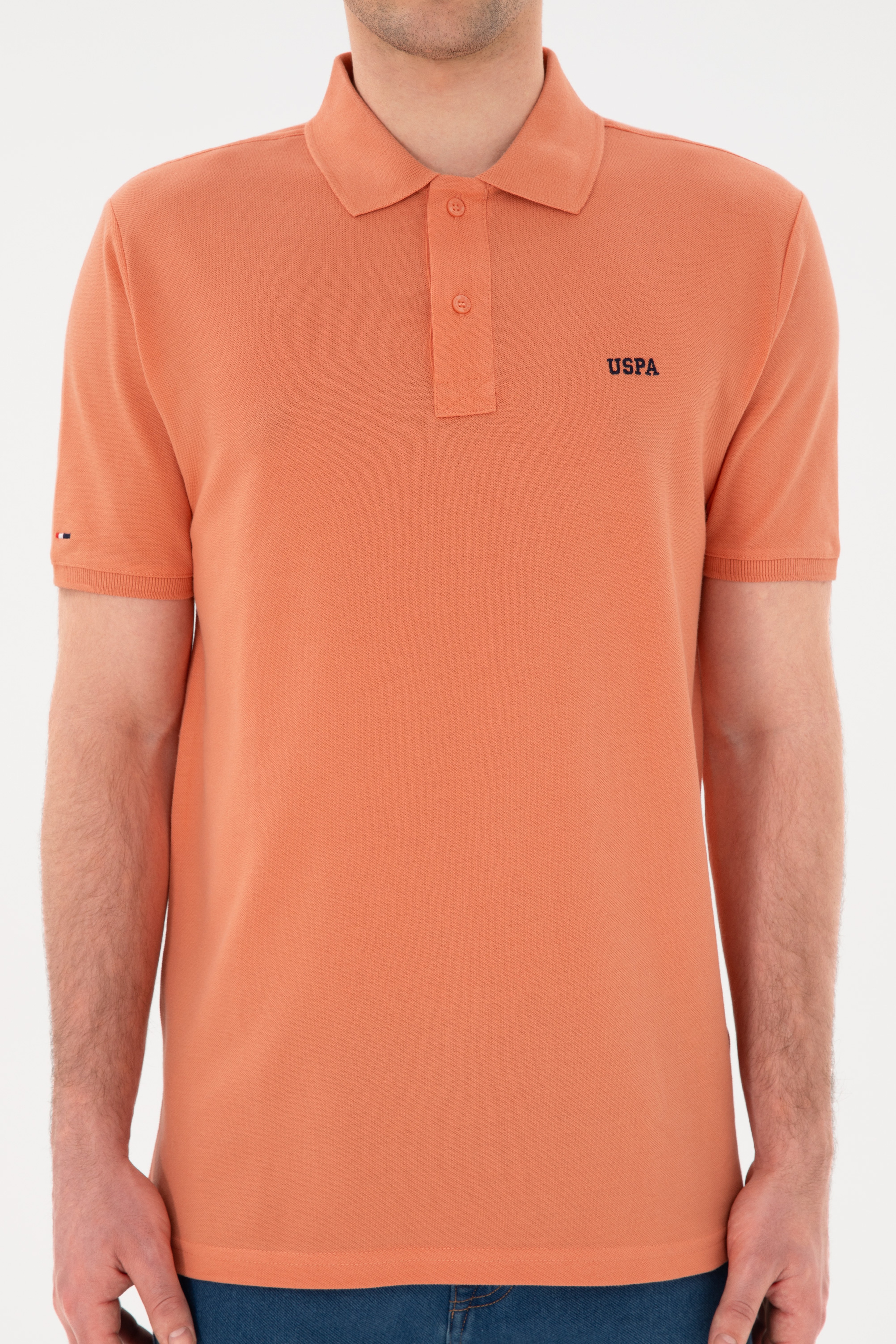 Erkek Regular Fit Polo Yaka Somon Basic Tişört