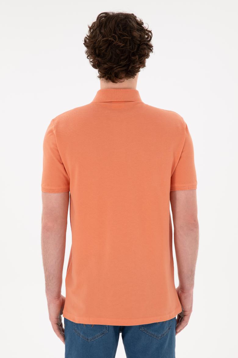 Erkek Regular Fit Polo Yaka Somon Basic Tişört - 50284641083