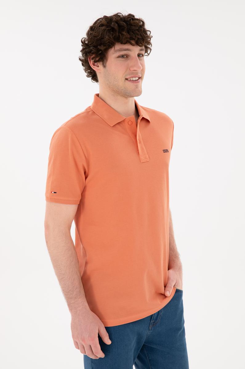Erkek Regular Fit Polo Yaka Somon Basic Tişört