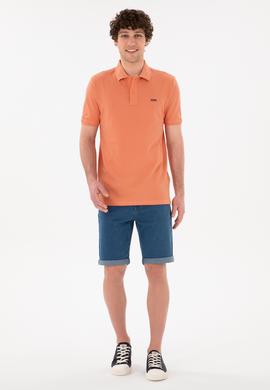 Erkek Regular Fit Polo Yaka Somon Basic Tişört - 50284641083
