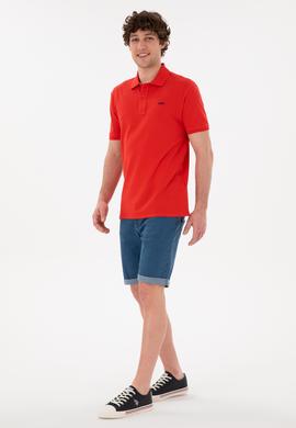 Erkek Kırmızı Basic Tişört - 50284641189