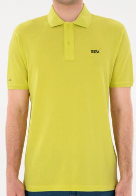 Erkek Regular Fit Polo Yaka Fıstık Yeşili Basic Tişört - 50284641259