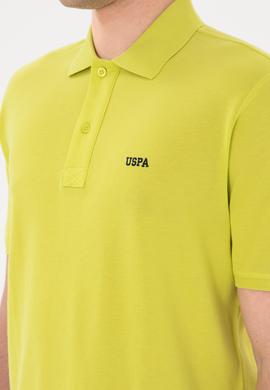 Erkek Regular Fit Polo Yaka Fıstık Yeşili Basic Tişört - 50284641259