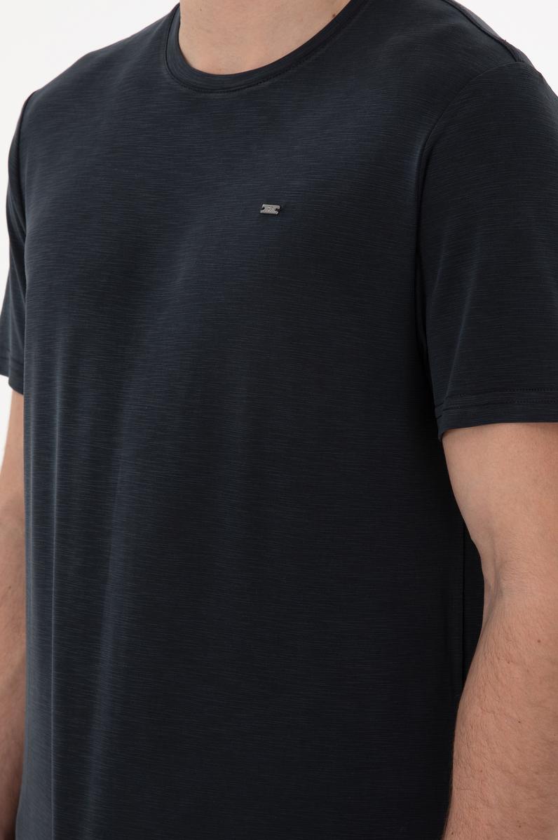 Erkek Regular Fit Bisiklet Yaka Modal Siyah Basic Tişört