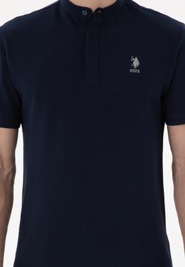 Erkek Regular Fit Hakim Yaka Lacivert Tişört - 50299835026