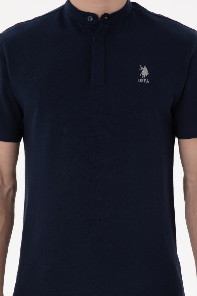 Erkek Regular Fit Hakim Yaka Lacivert Tişört - 50299835026