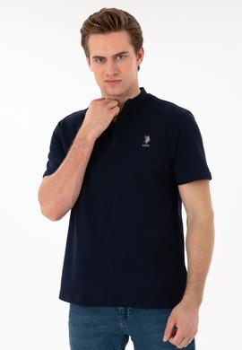 Erkek Regular Fit Hakim Yaka Lacivert Tişört - 50299835026