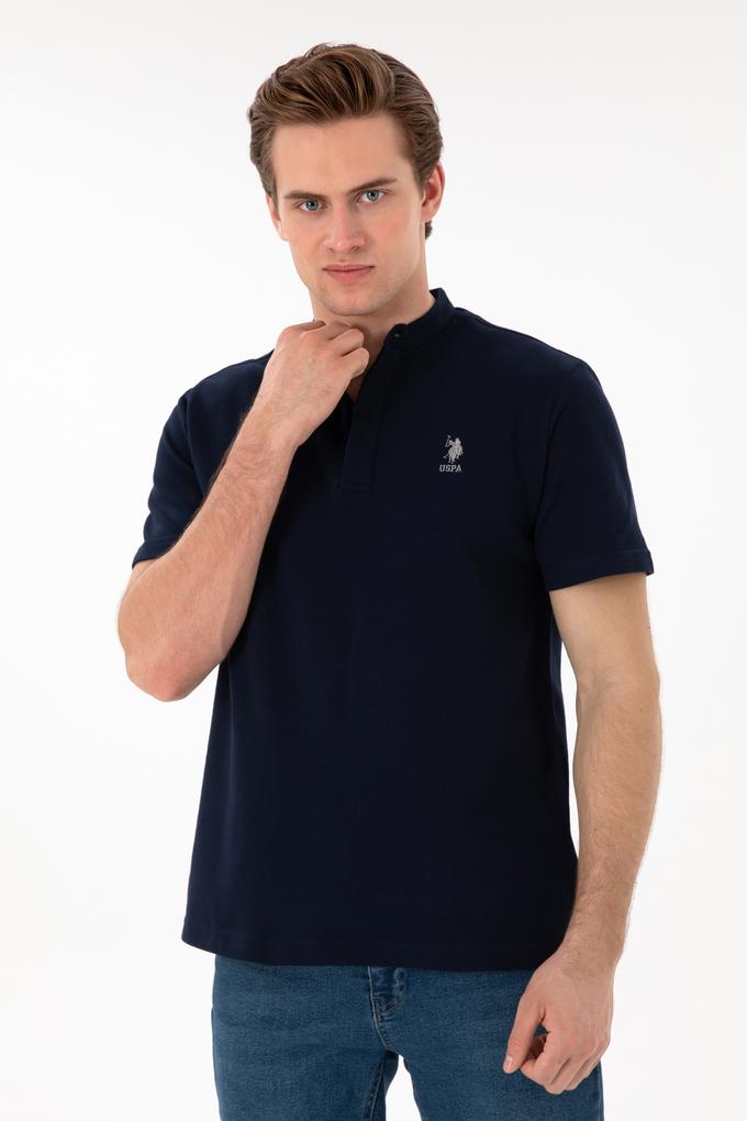 Erkek Regular Fit Hakim Yaka Lacivert Tişört