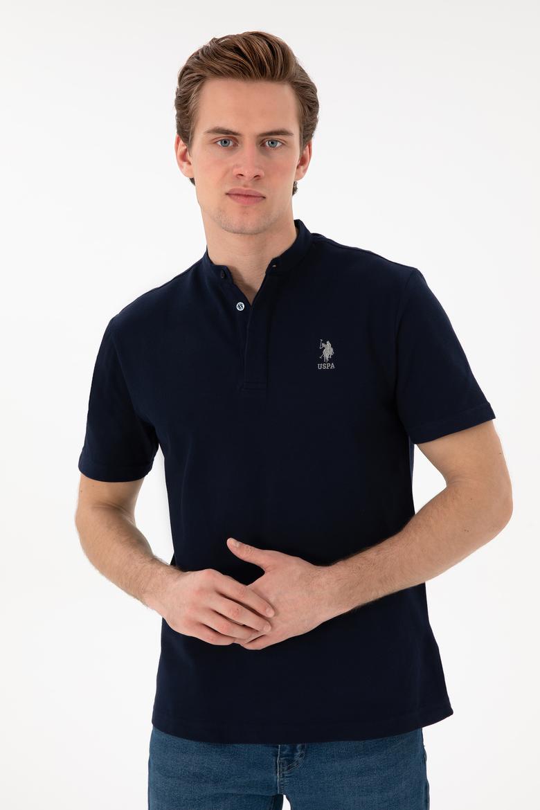 Erkek Regular Fit Hakim Yaka Lacivert Tişört - 50299835026