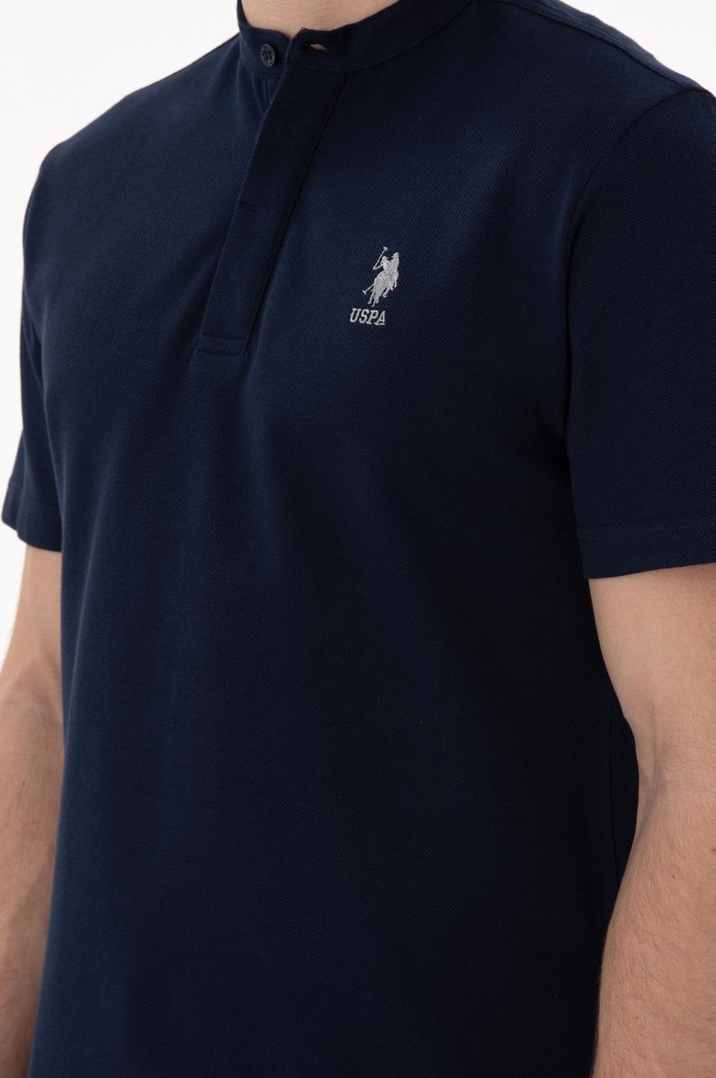 Erkek Regular Fit Hakim Yaka Lacivert Tişört