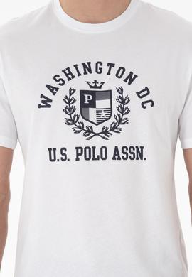 Erkek Regular Fit Bisiklet Yaka Baskılı Beyaz Tişört - 50299535006