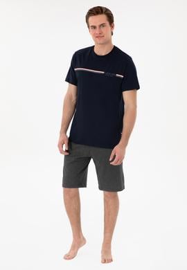 Erkek Bisiklet Yaka Lacivert Pijama Takımı - 50309174006