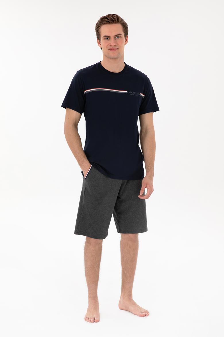 Erkek Bisiklet Yaka Lacivert Pijama Takımı - 50309174006