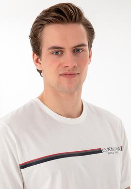 Erkek Bisiklet Yaka Beyaz Pijama Takımı - 50309174016