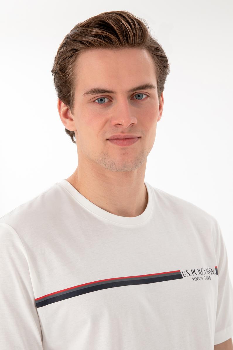 Erkek Bisiklet Yaka Beyaz Pijama Takımı