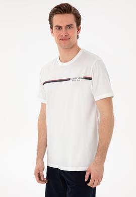 Erkek Bisiklet Yaka Beyaz Pijama Takımı - 50309174016