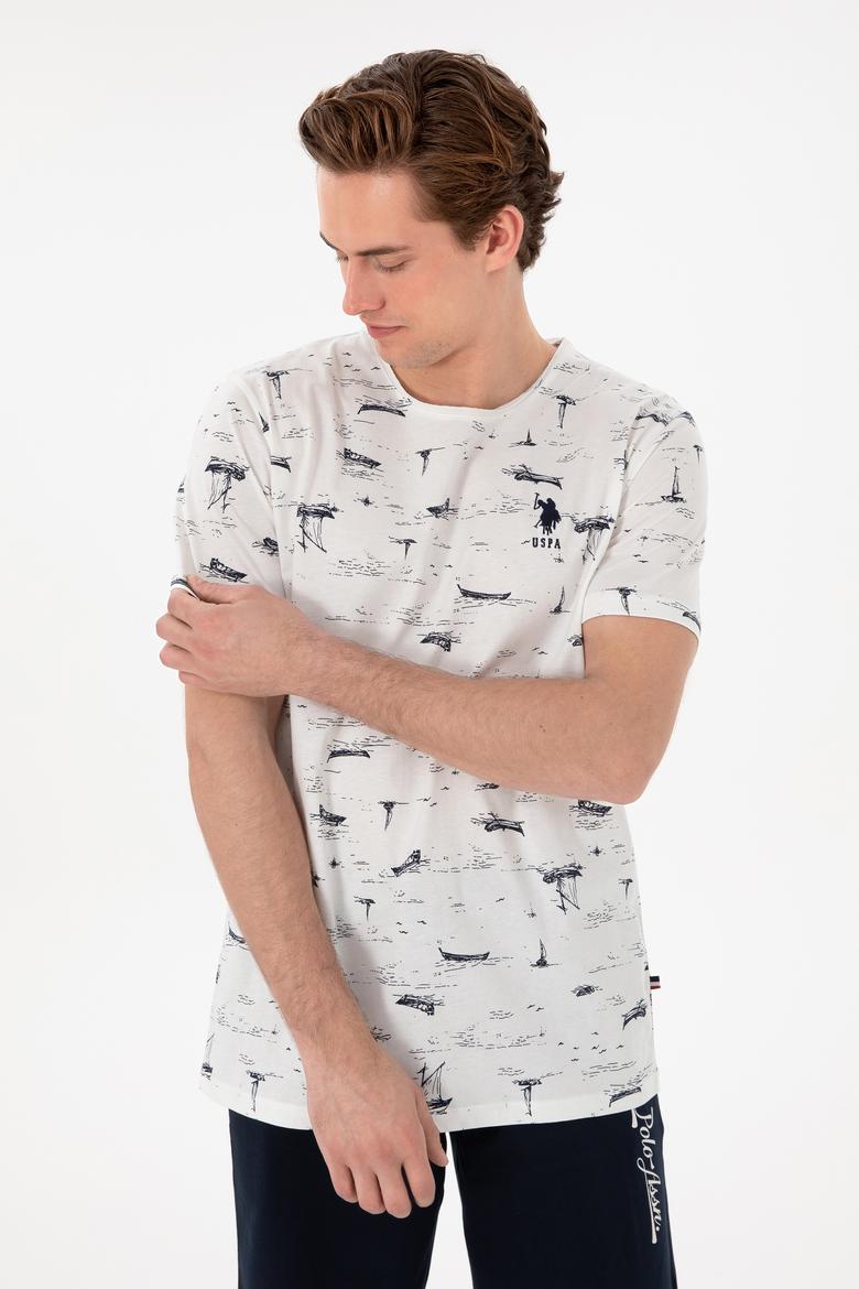 Erkek Bisiklet Yaka Beyaz Pijama Takımı - 50309284007