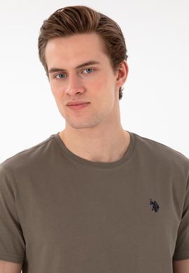 Erkek Regular Fit Bisiklet Yaka Vizon Basic Tişört - 50298035071