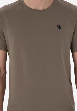 Erkek Regular Fit Bisiklet Yaka Vizon Basic Tişört - 50298035071