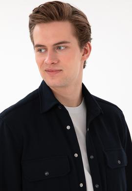 Erkek Lacivert Örme Gömlek - 50305605008