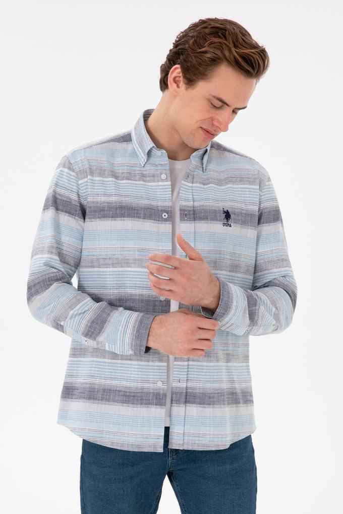 Erkek Lacivert Uzun Kollu Gömlek