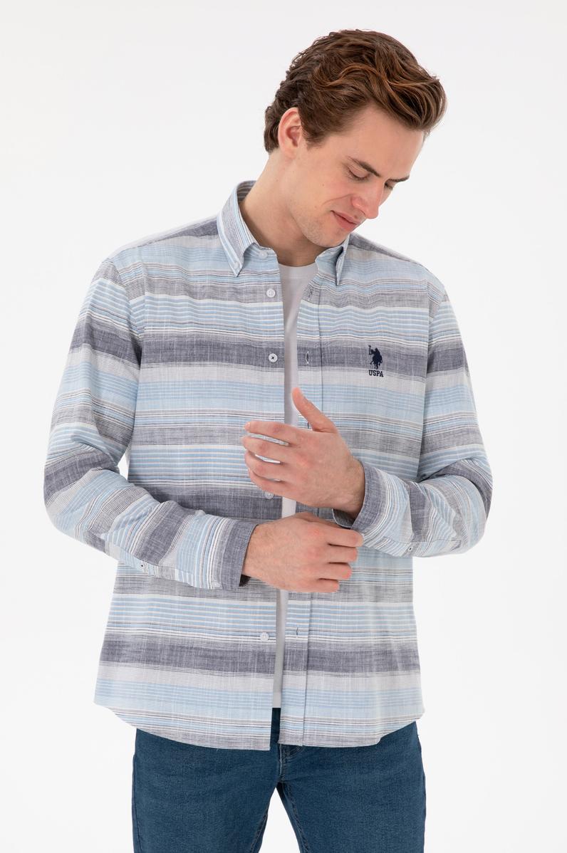 Erkek Lacivert Uzun Kollu Gömlek