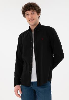 Erkek Siyah Uzun Kollu Basic Gömlek - 50296757025