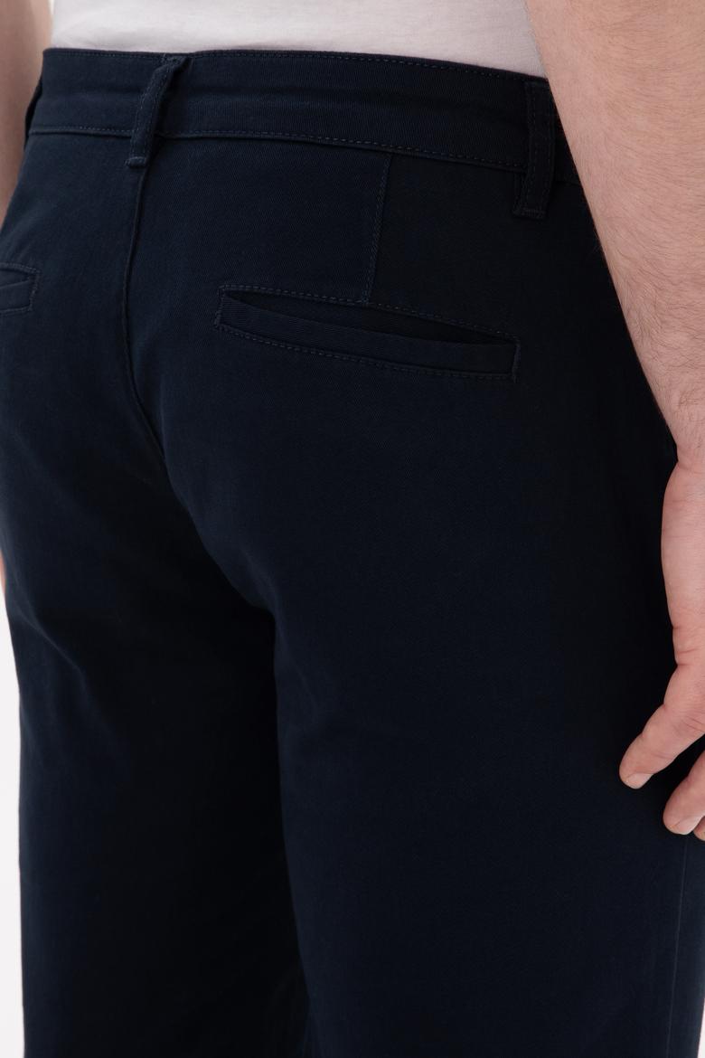 Erkek Lacivert Slim Fit Kanvas Pantolon - 50297578094