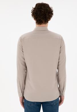 Erkek Taş Uzun Kollu Basic Gömlek - 50296777037