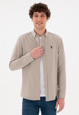 Erkek Taş Uzun Kollu Basic Gömlek - 50296777037