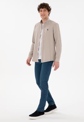 Erkek Taş Uzun Kollu Basic Gömlek - 50296777037